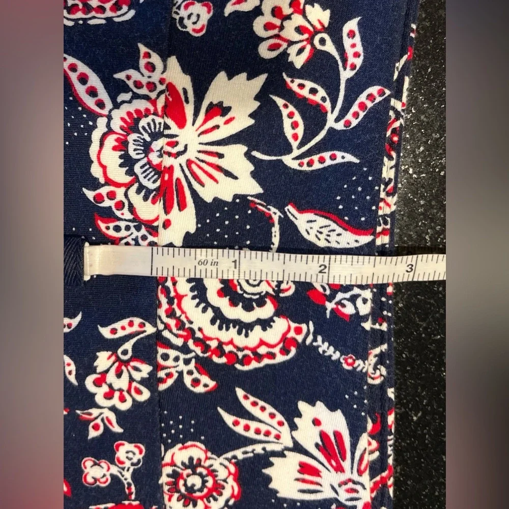Talbots Jersey Knit Maxi Skirt elastic Waist side Slits red-white-blue SZ. Med - Picture 15 of 15